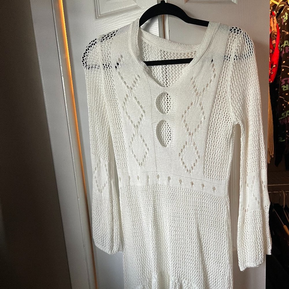 White Swimsuit Cover Up Dress